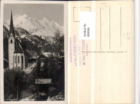 484086,Heiligenblut Kirche m. Großglockner Bergkulisse