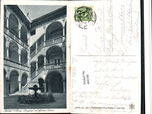 484100,Spittal an d. Drau Schloss Portia Burghof Brunnen Arkaden