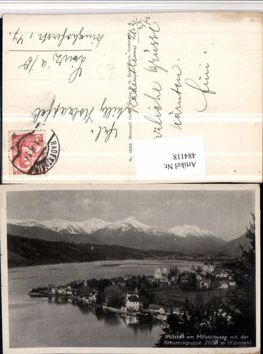 484118,Millstatt am Millstättersee Totale m. Kreuzeck Bergkulisse