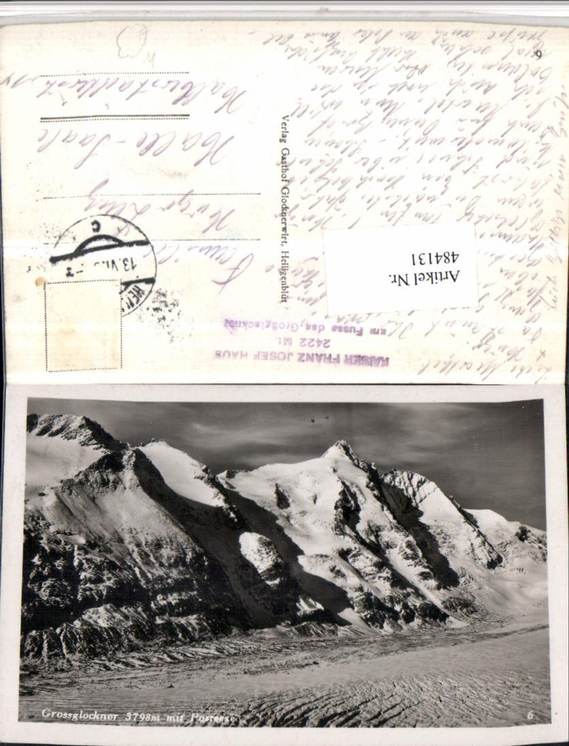 484131,Großglockner m. Pasterze b. Heiligenblut Bergkulisse