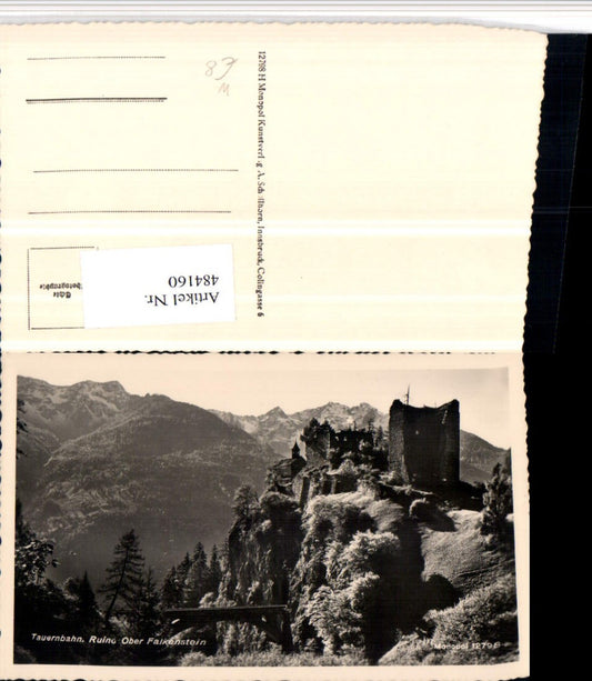 484160,Ruine Burg Ober-Falkenstein b. Obervellach Bergkulisse