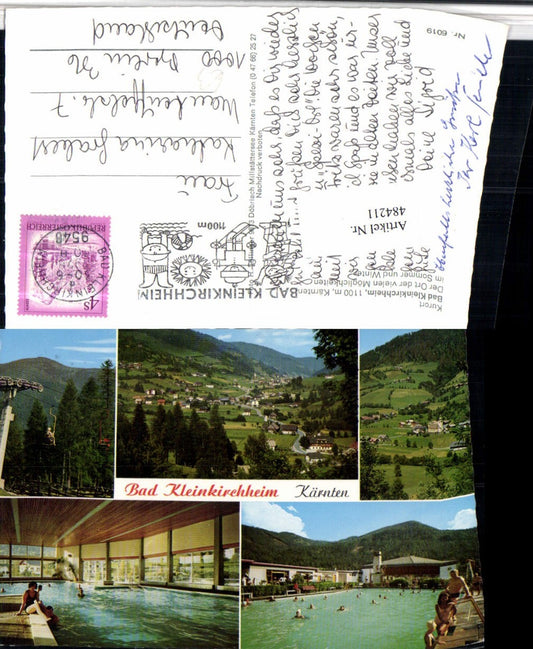 484211,Bad Kleinkirchheim Totale Sessellift Freibad Mehrbildkarte
