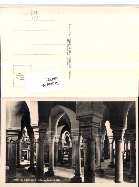 484225,Gurk in Kärnten Krypta Säulen pub Franz Schilcher 352