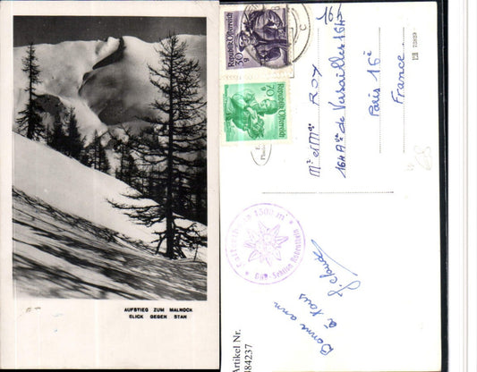 484237,Aufstieg zum Malnock b. Friesach geg. Stam Winterbild