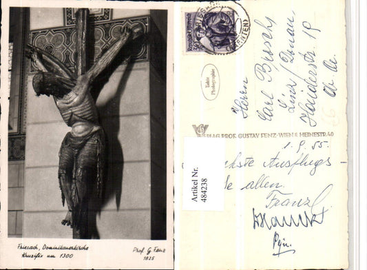 484238,Friesach Dominikanerkirche Kruzifix Detail