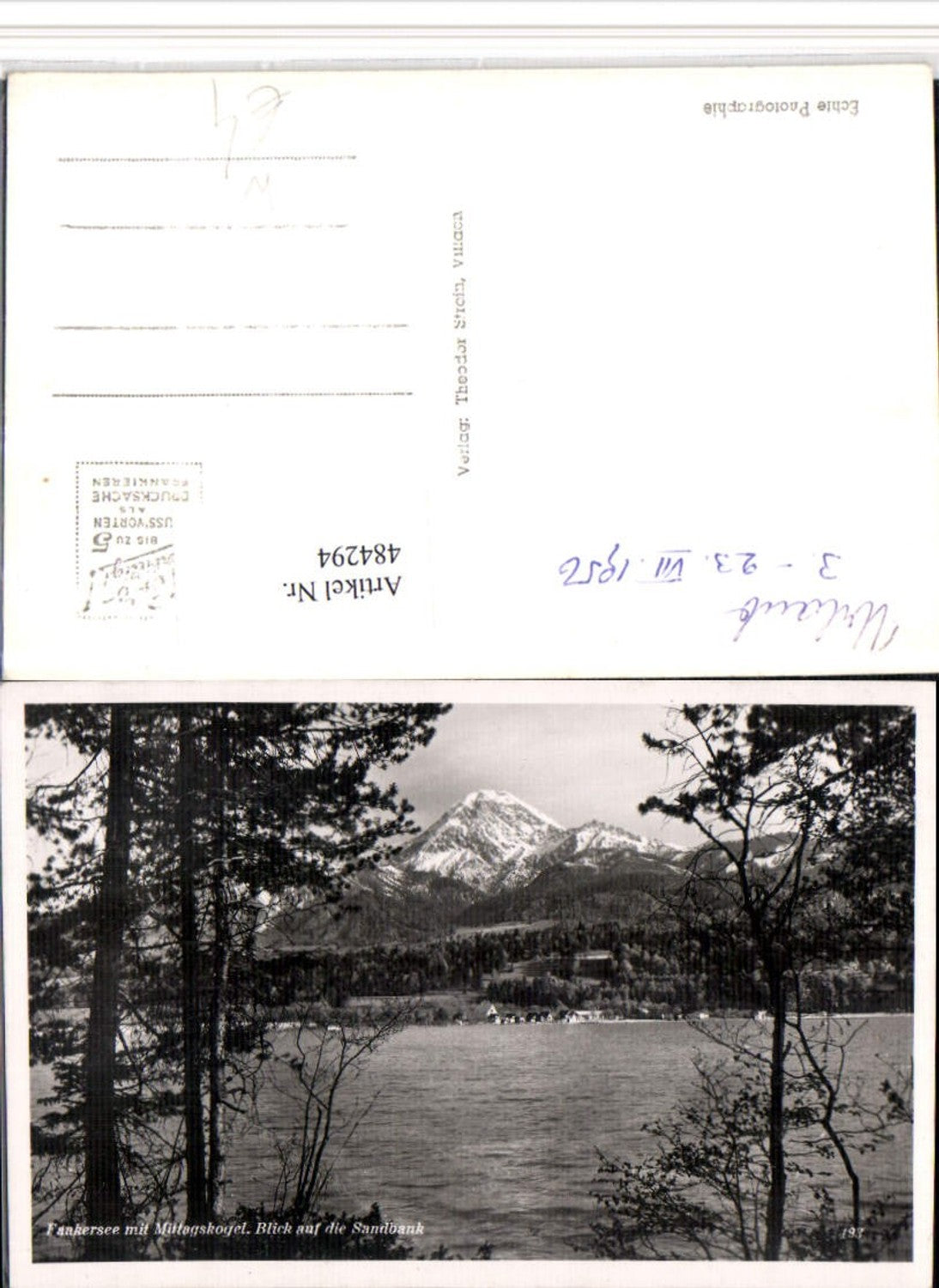 484294,Faakersee See b. Finkenstein m. Mittagskogel Bergkulisse