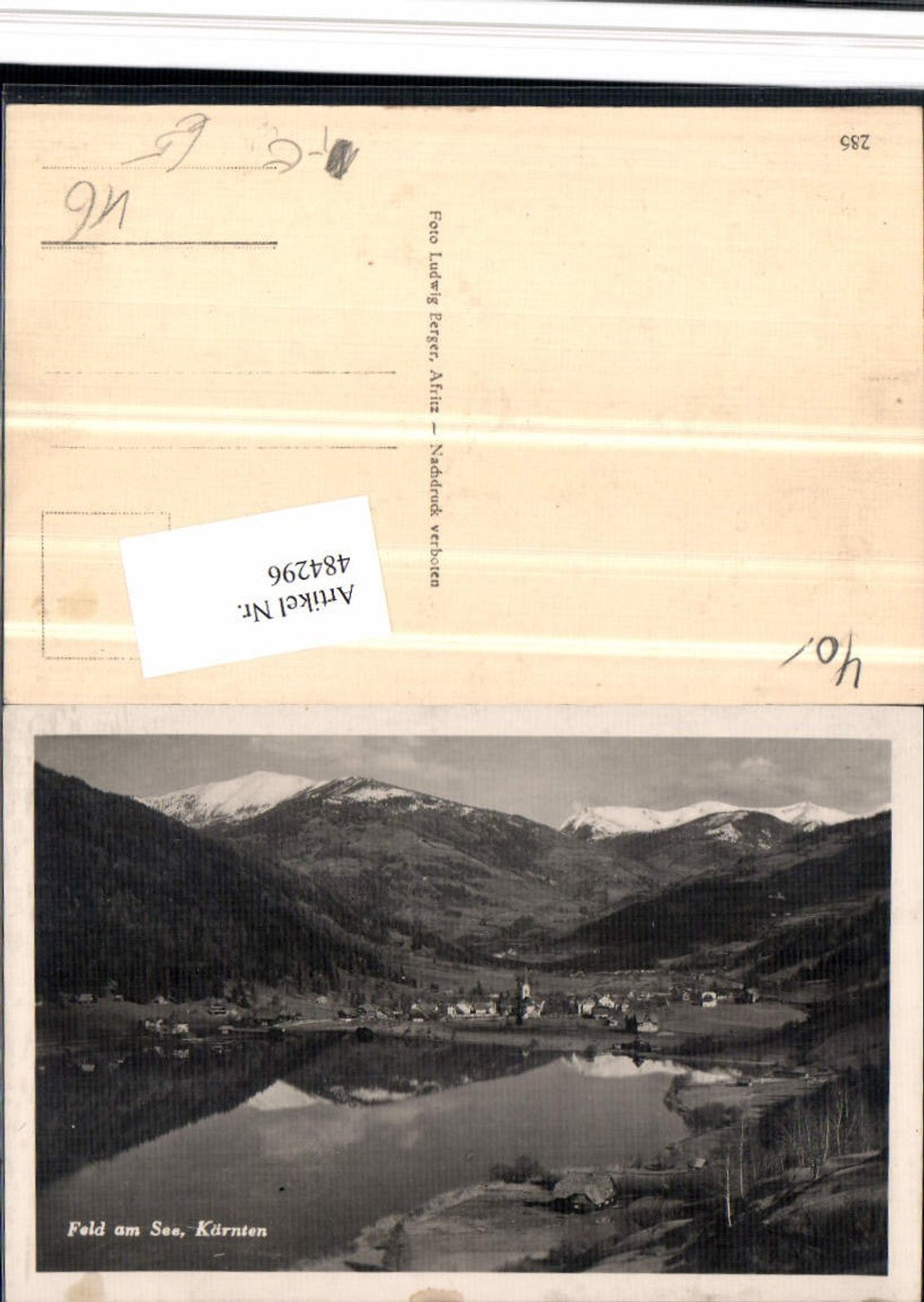 484296,Feld am See Totale Bergkulisse