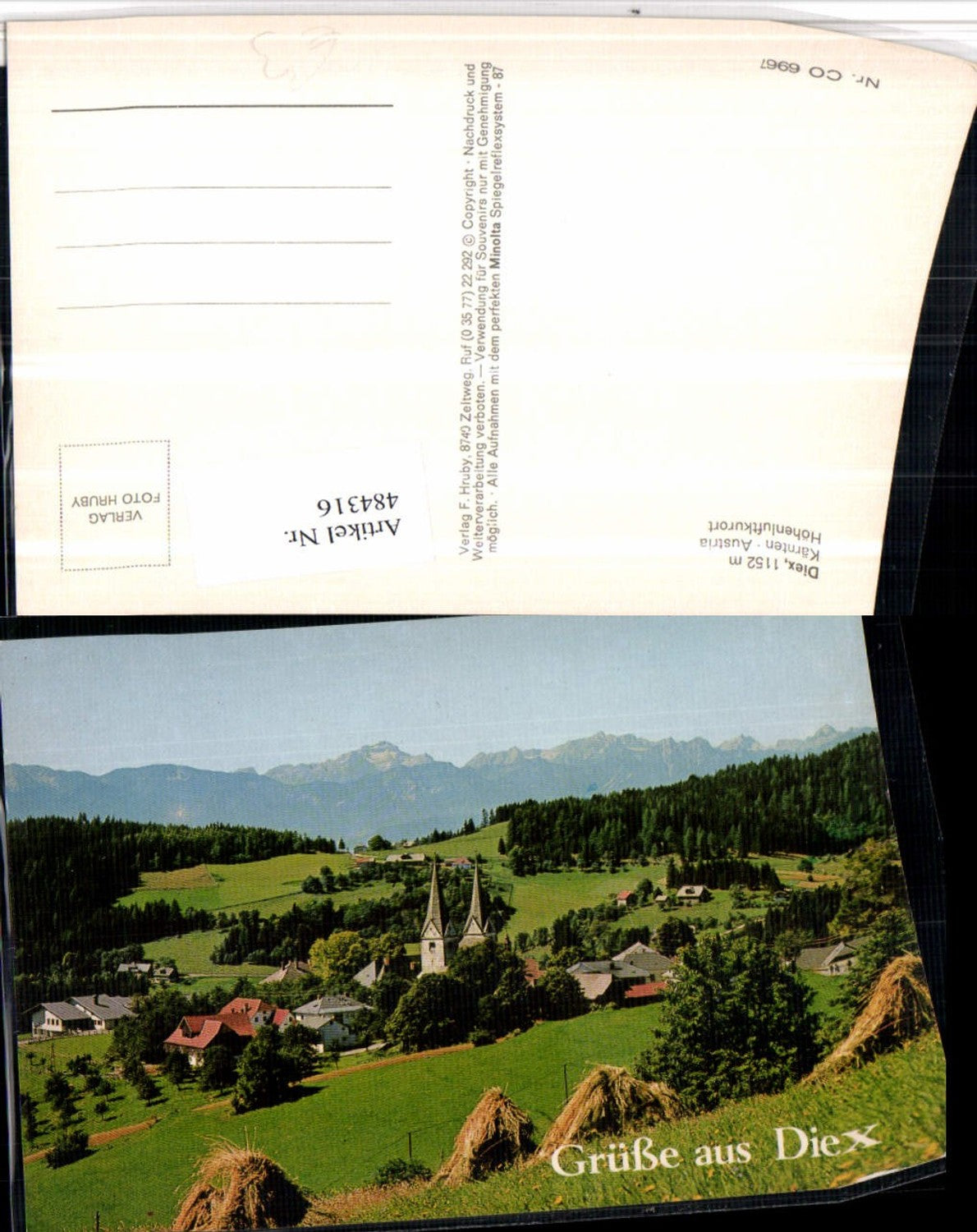 484316,Diex in Kärnten Totale Bergkulisse