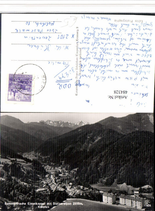 484328,Eisenkappel Totale m. Steineralpen Bergkulisse