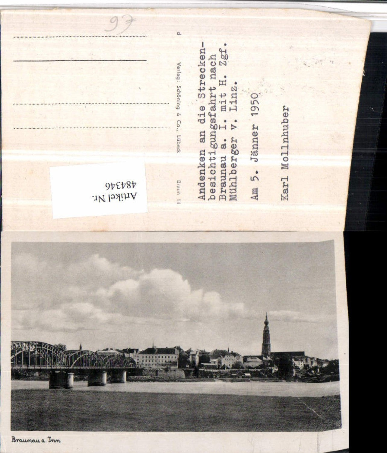 484346,Braunau am Inn Teilansicht Brücke