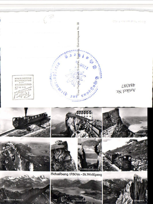 484387,Schafberg b. St. Wolfgang Zahnradbahn Berghotel Mehrbildkarte