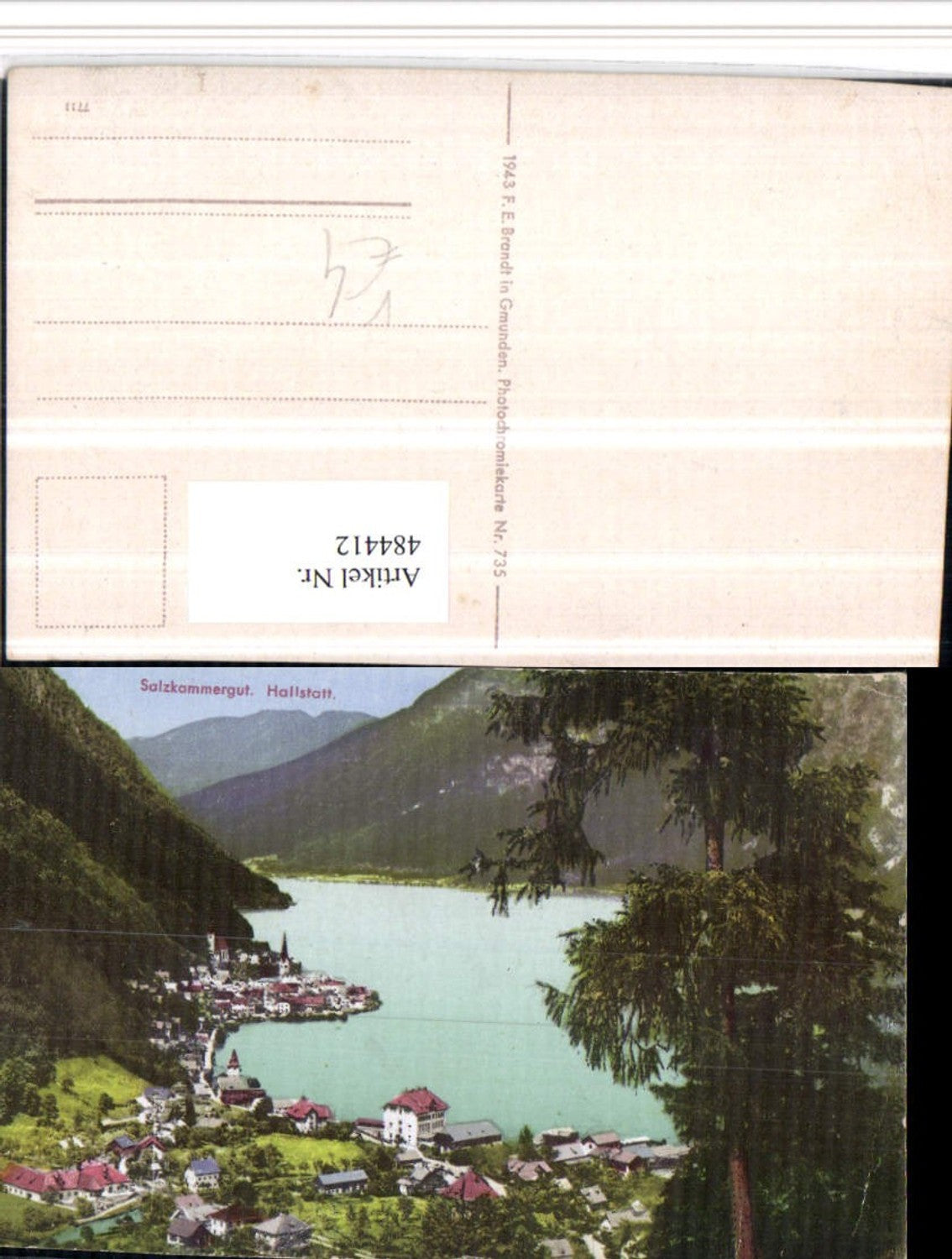 484412,Hallstatt am See Totale pub F.E. Brandt 735