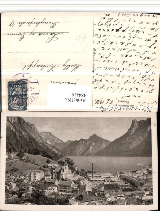 484419,Ebensee Totale Bergkulisse pub F.E. Brandt 019