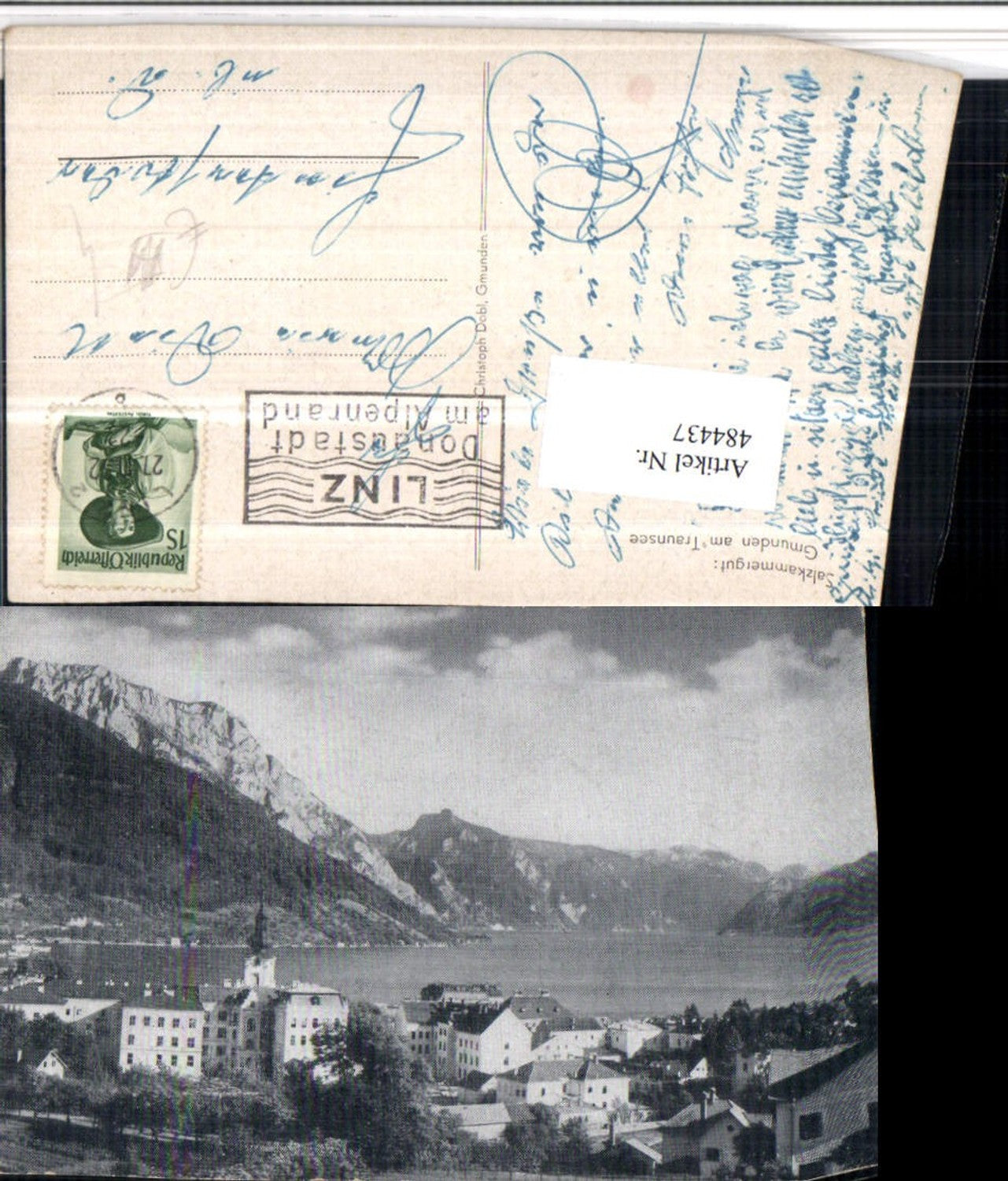 484437,Gmunden am Traunsee Teilansicht Bergkulisse