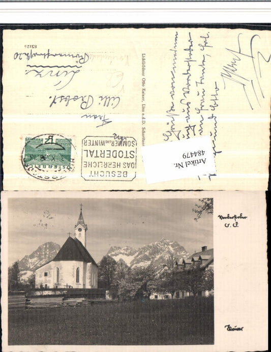 484479,Vorderstoder Kirche Bergkulisse pub Otto Kaiser