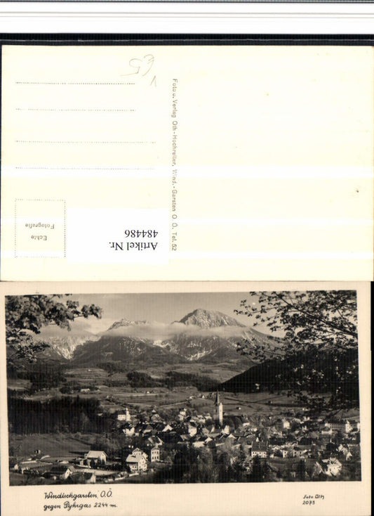 484486,Windischgarsten Totale geg. Pyhrgas Bergkulisse pub Foto Oth 2073