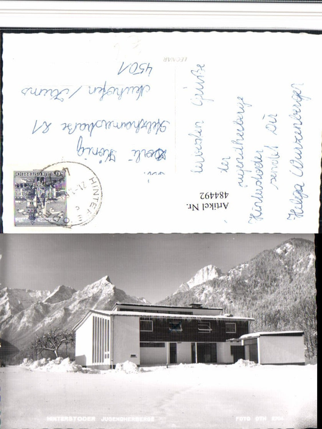 484492,Hinterstoder Jugendherberge Bergkulisse Winterbild pub Foto Oth 2704