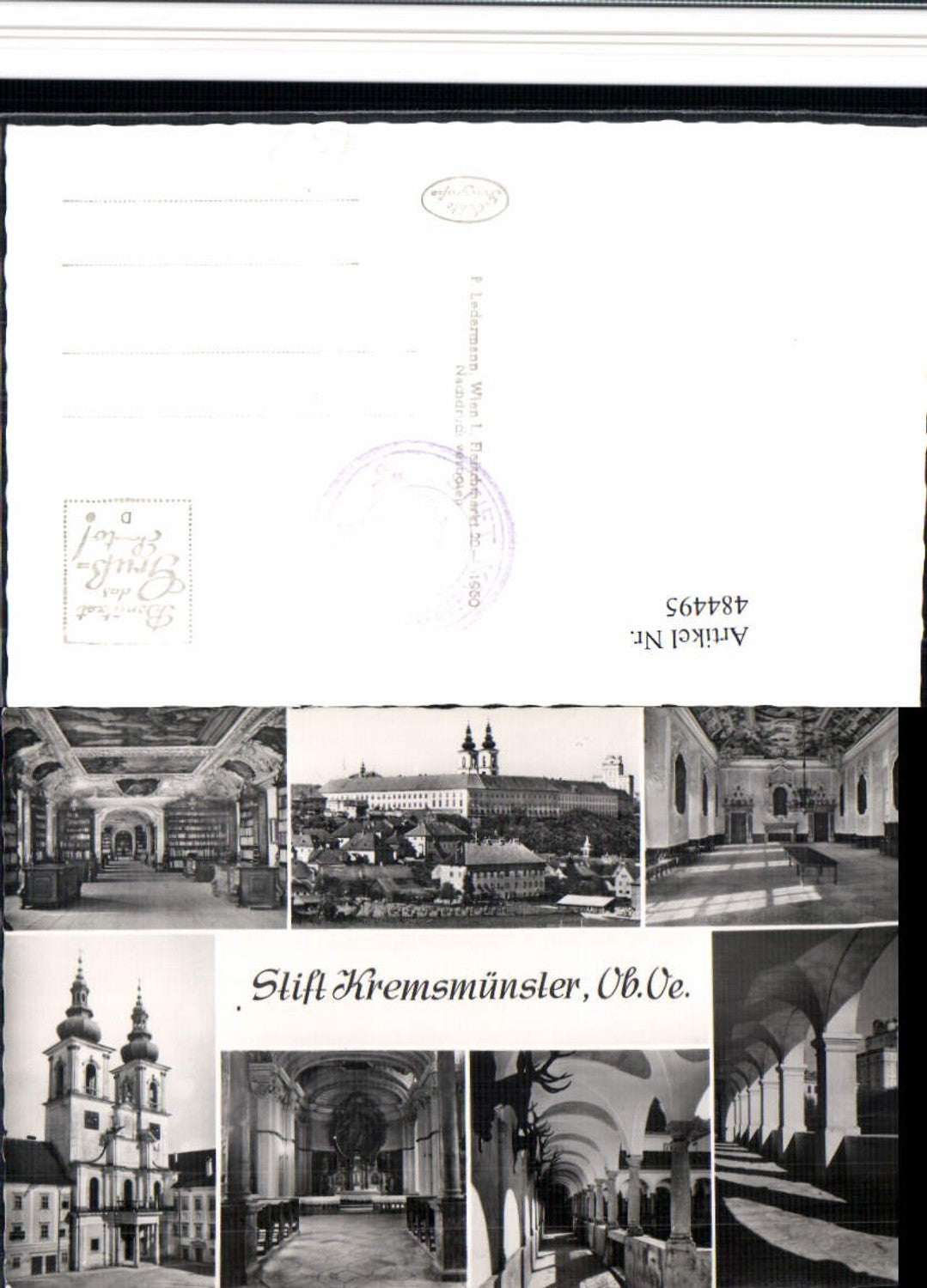 484495,Kremsmünster Stift Kirche Bibliothek Mehrbildkarte
