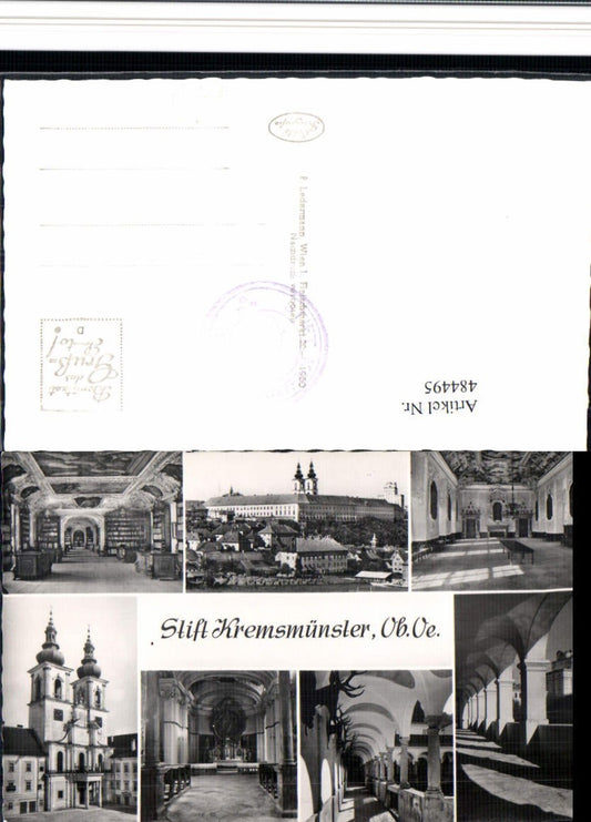 484495,Kremsmünster Stift Kirche Bibliothek Mehrbildkarte