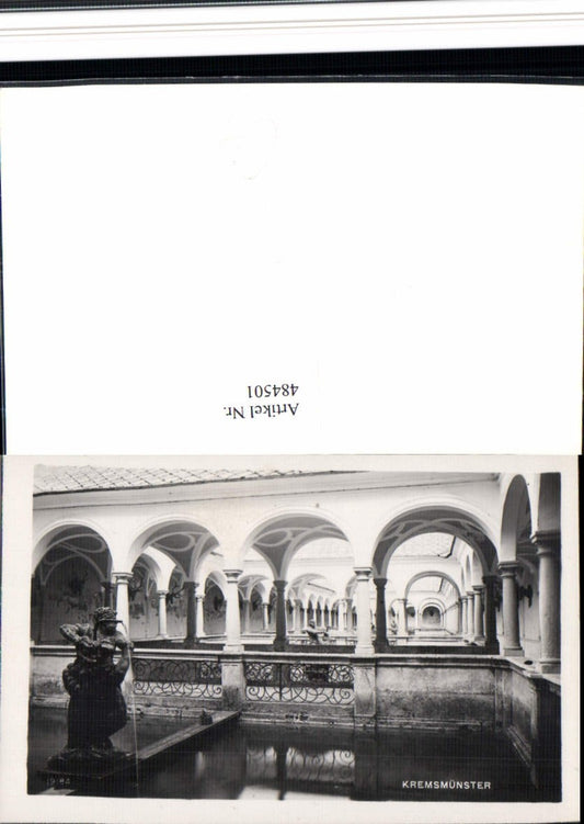 484501,Kremsmünster Stift Arkaden Wasserbecken