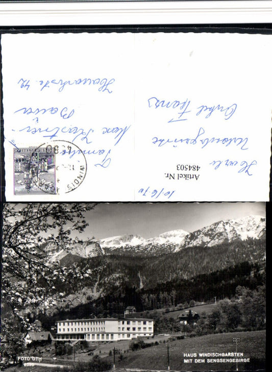 484503,Windischgarsten Haus m. Sengsengebirge Bergkulisse pub Foto Oth 2595