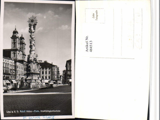 484513,Linz an d. Donau Hauptplatz Dreifaltigkeitssäule Kirche