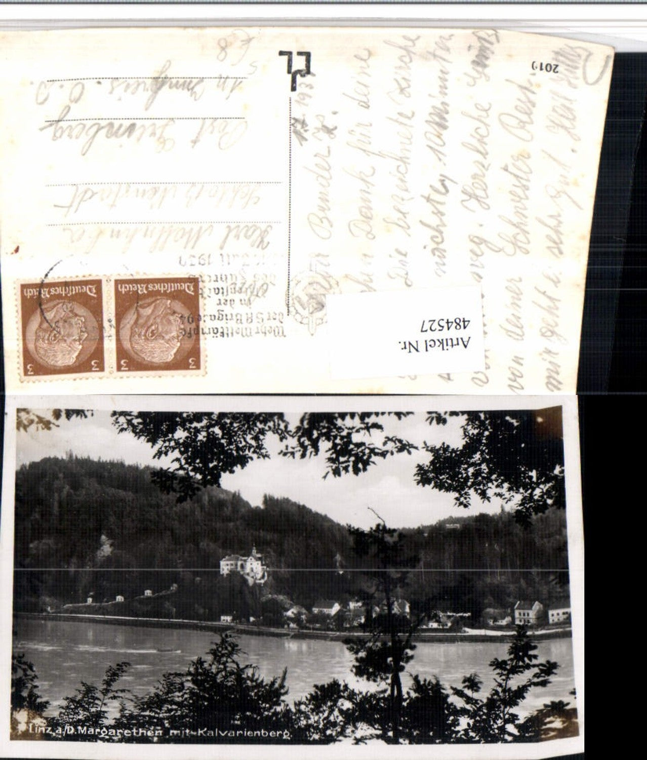 484527,Linz an d. Donau Margarethen m. Kalvarienberg Wehr-Wettkämpfe 1939 Stempel