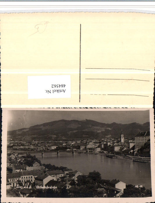 484562,Linz an d. Donau Teilansicht Urfahrbrücke Brücke