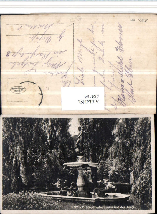 484564,Linz an d. Donau Neptunbrunnen Brunnen auf der Gugl