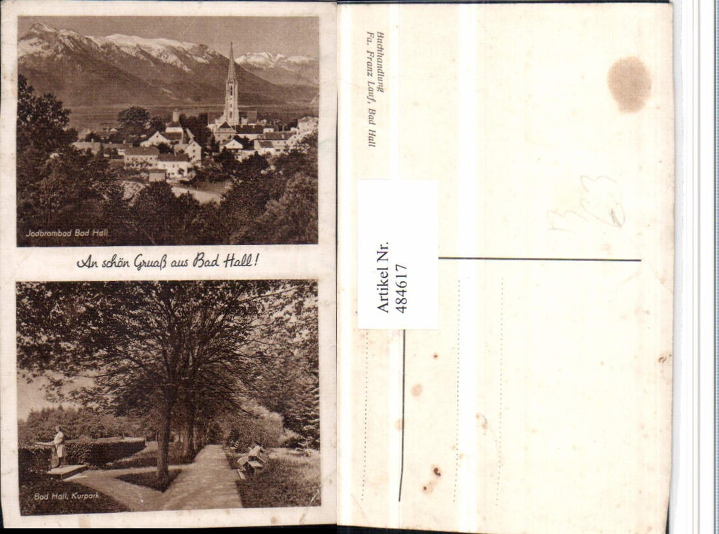 484617,Bad Hall Totale Kurpark Mehrbildkarte