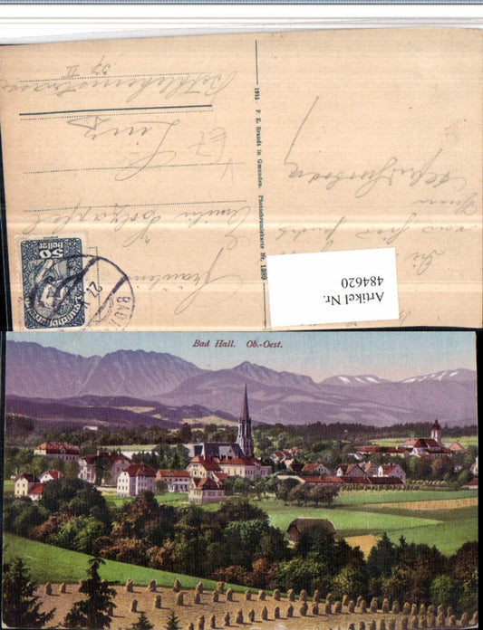 484620,Bad Hall Totale Bergkulisse pub F.E. Brandt 1389