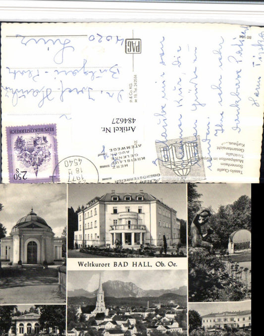 484627,Bad Hall Totale Sonnenheim Musikpavillon Mehrbildkarte