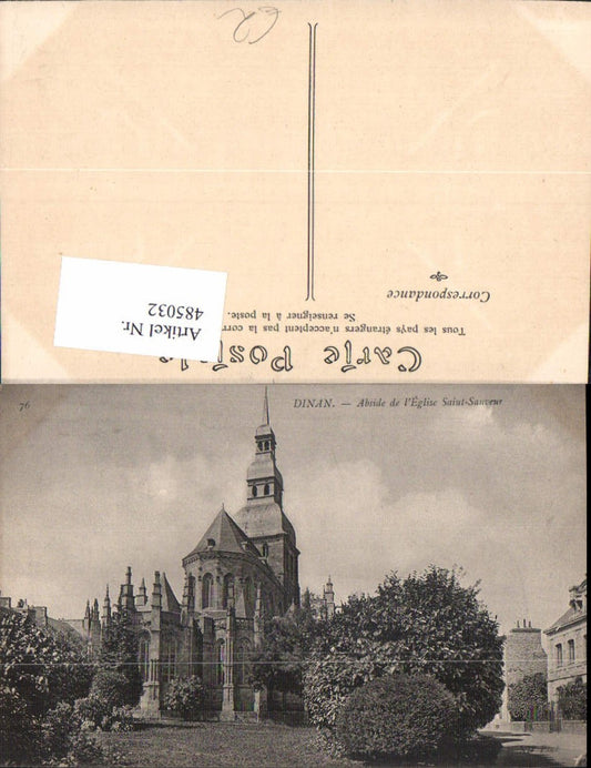 485032,Kirche Dinan Abside de l Eglise Saint-Sauveur