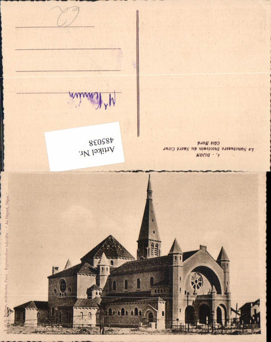 485038,Kirche Dijon Le Sanctuare Dicesain du Sacre Coeur Cote Nord