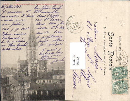 485088,Kirche Rouen La Fleche de Saint-Maclou