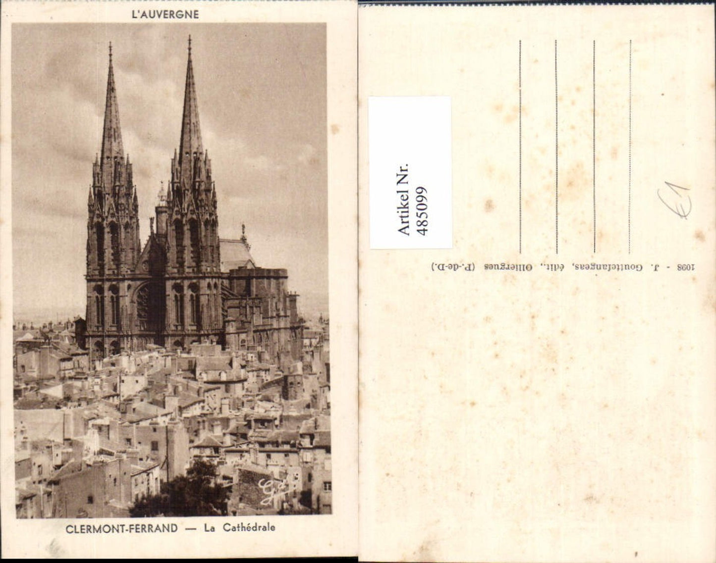 485099,Kirche Clermont-Ferrand La Cathedrale Kathedrale