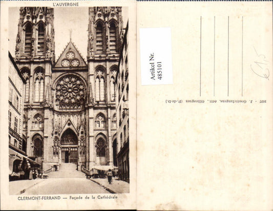 485101,Kirche Clermont-Ferrand Facade de la Cathedrale