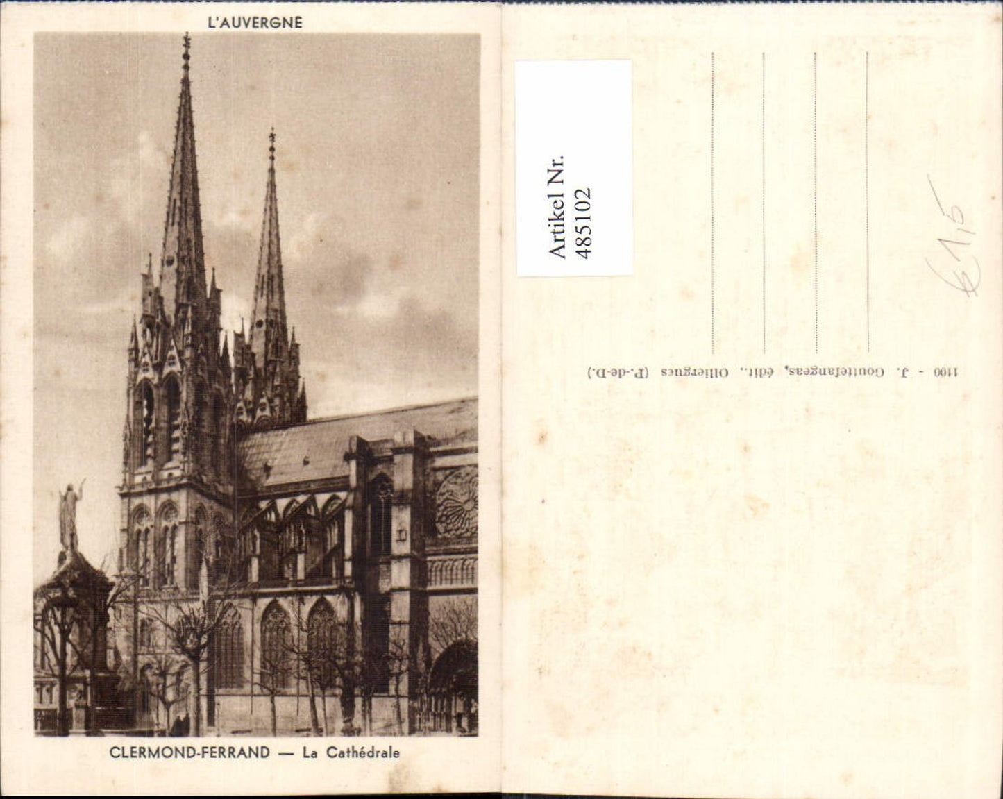 485102,Kirche Clermont-Ferrand La Cathedrale