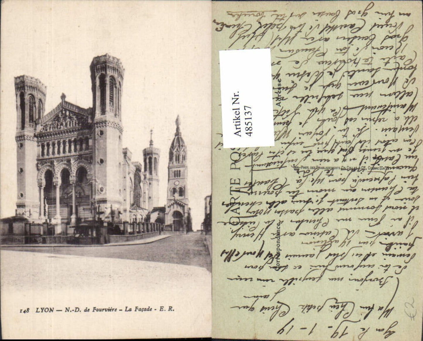 485137,Kirche Lyon Notre Dame de Fourviere La Facade