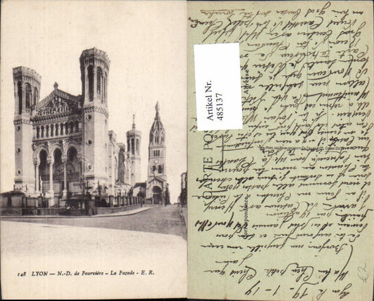 485137,Kirche Lyon Notre Dame de Fourviere La Facade