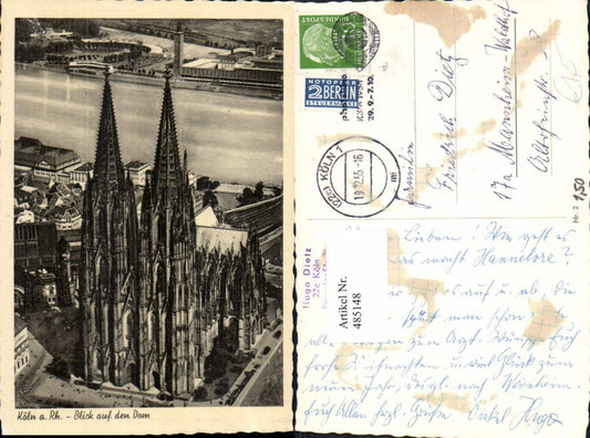 485148,Kirche Köln a. Rhein Blick a. d. Dom