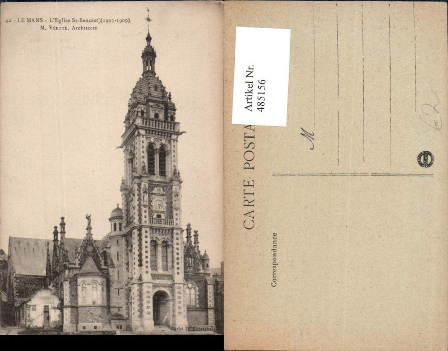 485156,Kirche Le Mans L Eglise St Benoist