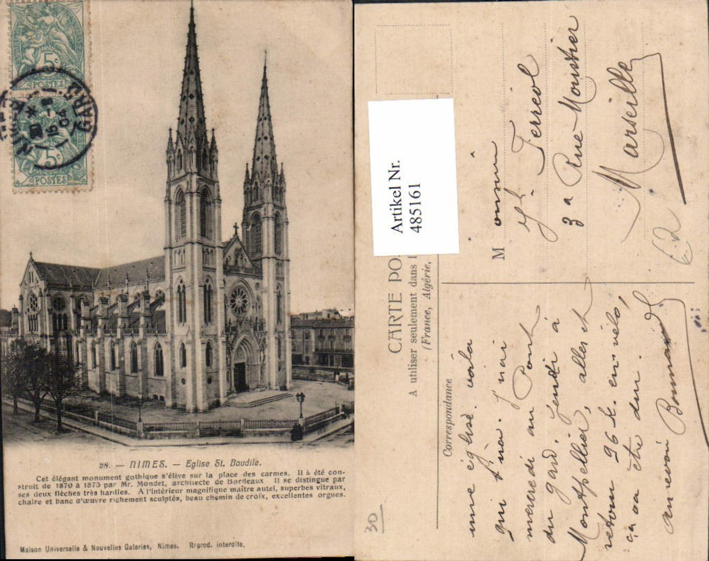 485161,Kirche Nimes Eglise St Baudile