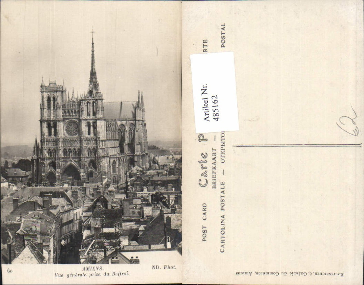 485162,Kirche Amiens Vue generale prise du Beffroi