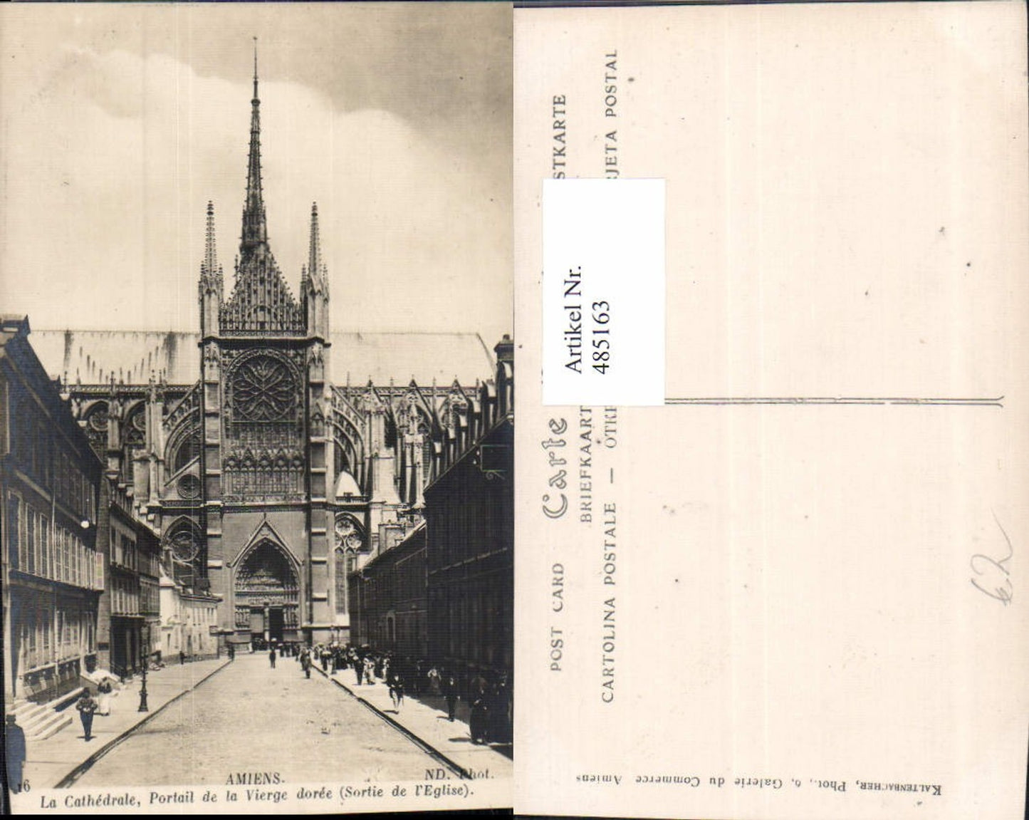 485163,Kirche Amiens La cathedrale Portail de la Vierge doree Kathedrale