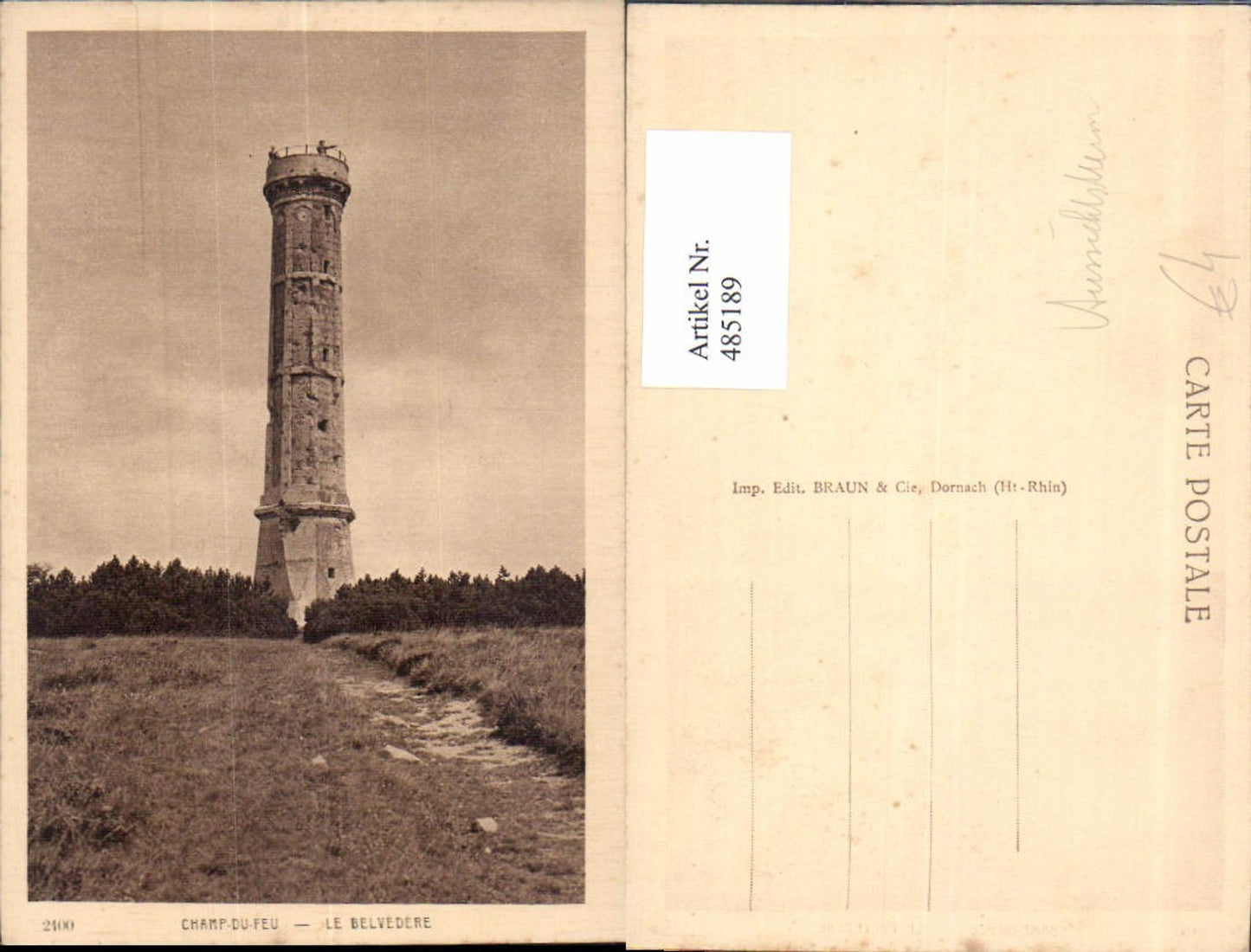 485189,Turm Aussichtsturm Champ-Du-Feu Le Belvedere