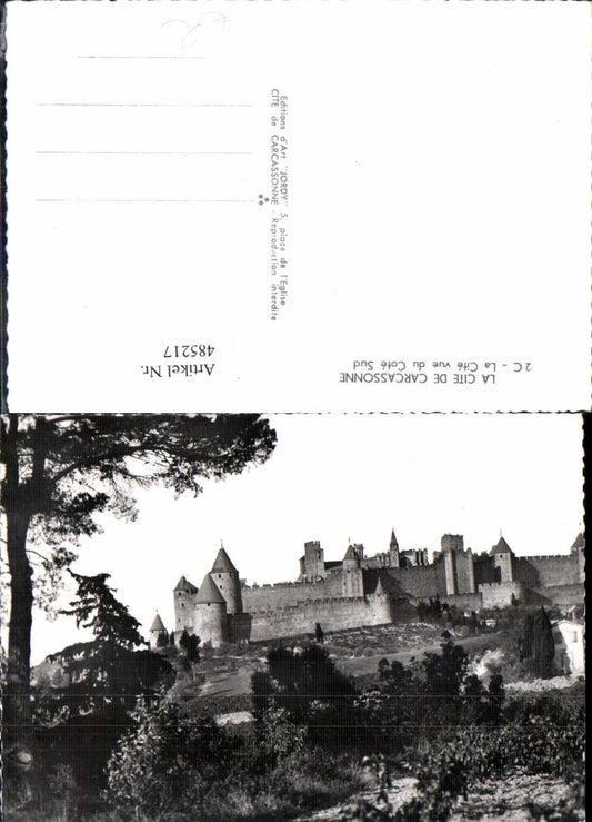 485217,Schloss La Cite de Carcassonne La Cite vue du Cote Sud