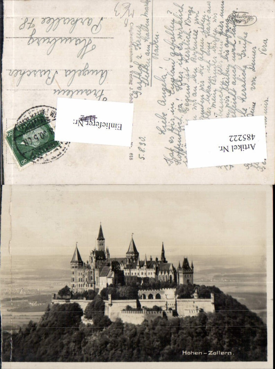 485222,Foto Ak Burg Hohenzollern Hohen-Zollern Bisingen