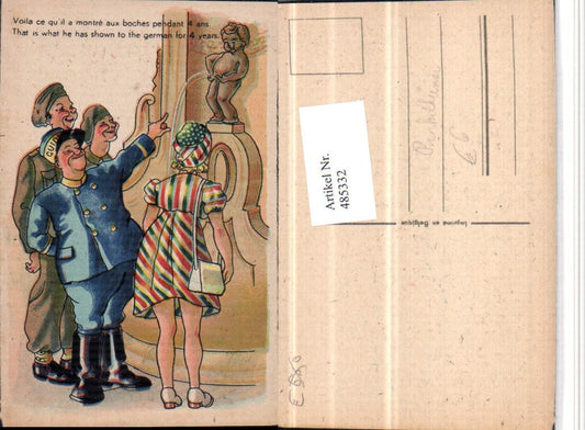 485332,Künstler AK Manneken-Pis Toilettenhumor Pinkelhumor