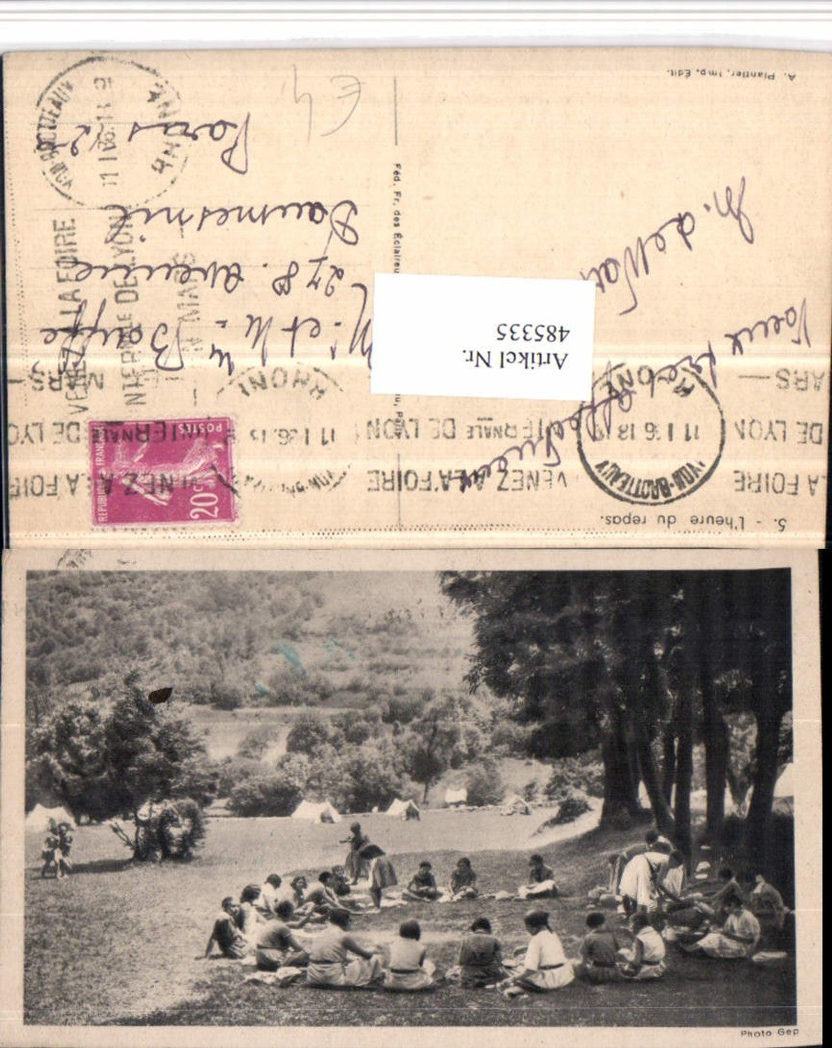 485335,L'heure du repas Kinder Zeltlager Wiese